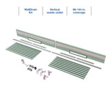 Concealed QuickDrain WallDrain linear shower drain installed along tiled shower wall