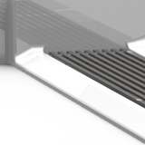 ADA Shower | 63 x 33 | 1-Piece | Trench Drain | Subway Tile | Beveled Threshold