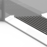 ADA Shower | 63 x 37 | Single-Piece | Trench Drain | Smooth | Beveled Threshold