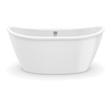 66-inch Effie freestanding bathtub with 16.5-inch soaking depth and center drain