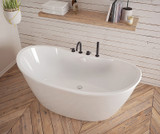 66 x 36 Effie freestanding bathtub with white AcrylX finish and front center drain