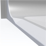 ADA compliant 63 x 37 accessible shower stall with center drain and recessed soap niche