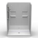 Curbed Shower Stall | 60 x 42 | Multi-Piece | Subway Tile