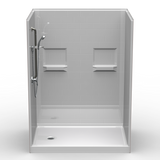 Curbed Shower Stall | 60 x 42 | Multi-Piece | Subway Tile