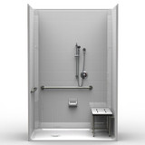 ADA Shower Stall | 63 x 37 | Single-Piece | Extra Tall | 8" Tile