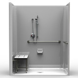 ADA Shower | 65 x 37 | 1-Piece | Center Drain | Smooth Walls ADA Shower | 65 x 37 | 1-Piece | Center Drain | Smooth Walls