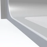 One-piece 75 x 49 ADA accessible shower with center drain and barrier-free entry