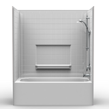 Bathtub Shower Combo | 60 x 30 | 4-Piece | 4" Tile Pattern Bathtub Shower Combo | 60 x 30 | 4-Piece | 4" Tile Pattern