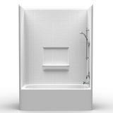Bathtub Shower Combo | 60 x 30 | 4-Piece | 8" Tile Pattern Bathtub Shower Combo | 60 x 30 | 4-Piece | 8" Tile Pattern