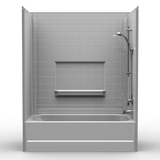 Bathtub Shower Combo | AFR | 60 x 32 | 4-Piece | 4" Tile