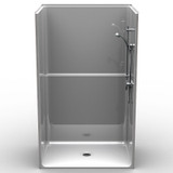 48 x 36 barrier free shower stall with single-piece smooth walls and low threshold entry