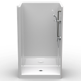 Bestbath 50 x 34 single-piece curbed shower stall with smooth fiberglass walls