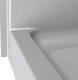 Best Bath 60 x 38 single-piece shower stall with molded subway tile walls and center drain