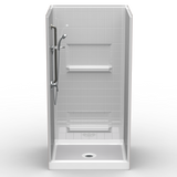 Curbed Shower Stall | 42 x 36 | Multi-Piece | 4" Tile Pattern Curbed Shower Stall | 42 x 36 | Multi-Piece | 4" Tile Pattern