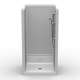 Curbed Shower Stall | 42 x 38 | Multi-Piece | Subway Tile