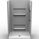 Curbed Shower Stall | 48 x 36 | Multi-Piece | 4" Tile Pattern