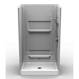 Curbed Shower Stall | 48 x 36 | Multi-Piece | Subway Tile