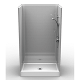 Curbed Shower Stall | 48 x 36 | Multi-Piece | Subway Tile