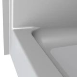 BestBath 60 x 36 curbed corner shower kit with subway tile finish and double entry