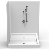 Curbed Corner Shower | 60 x 36 | Multi-Piece | Subway Tile