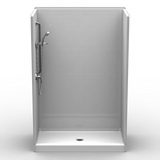 Curbed Shower Stall | 54 x 30 | Multi-Piece | Subway Tile