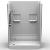 Curbed Shower Stall | 54 x 36 | Multi-Piece | Subway Tile