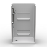 Curbed Shower Stall | AFR | 48 x 34 | Multi-Piece | 4" Tile Finish