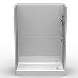 Curbed Shower Stall | AFR | 60 x 30 | Multi-Piece | Subway Tile