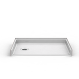 48 x 34 barrier free shower pan with low threshold and left or right drain for accessible bathrooms