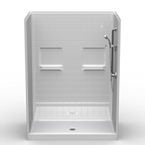 Curbed Shower Stall | 60 x 36 | Multi-Piece | 4" Tile Pattern