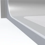 Accessible 60 x 60 corner shower stall with low threshold entrance