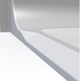 Barrier-free 60 x 60 corner shower stall with low threshold and slip-resistant shower base