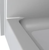 42 x 36 single-piece shower base with 4 inch curb and center drain