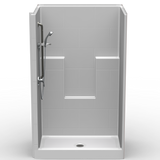 Curbed Shower Stall | 50 x 36 | Single-Piece | Subway Tile