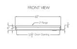 Pre-leveled 60 x 36 accessible shower pan with slip-resistant floor and low threshold
