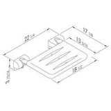 Wall Mount Folding Shower Seat | Vinyl Coat | 330 lb Capacity G22JDS42-w1