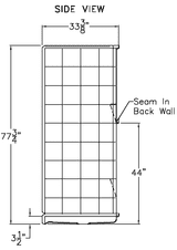 60 X 33 Roll-in Shower Stall | Barrier Free | Center Drain