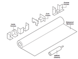 Showerline Pan Waterproofing Kit Curbed Shower