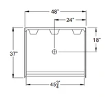 48 X 36 Inch walk in shower base layout
