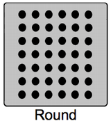 Level Entry Shower Waterproofing System Strainer Pattern Round