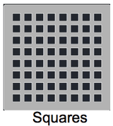 Level Entry Shower Waterproofing System Strainer Pattern Squares