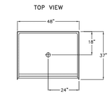 48 x 36 Shower Pan | US Made | Roll-in Shower Access