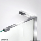 NeoAngle Shower Base + Glass Enclosure | Chrome | 42 x 42