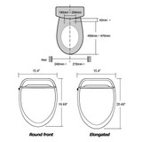 Bidet Toilet Seat | Affordable by BioBidet Measurements