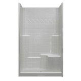 48 X 36 Shower Stall + Built-in Right Seat | Multi-Piece