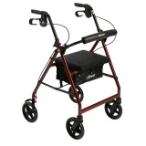 Aluminum Rolling Walker | Removable Back | Padded Seat