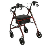 Aluminum Rolling Walker | Removable Back | Padded Seat