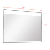 Bathroom Mirror With Lights | LED Touch Sensor | 36 X 24