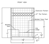 61 X 32 Shower | Built-in Seat | Tub to Shower