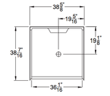 38 x 38 ADA Shower | Footprint
